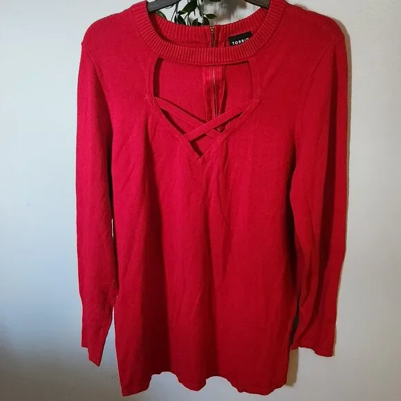 Sexy Strappy Zippered Sweater from Torrid - Picture 5 of 7